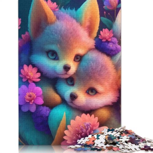Cute Wolf Cubs Puzzle 1000-teilige Schwer Puzzle Spielzeug Lernspiel Impossible Herausforderungsspielzeug Für Erwachsene Und Kinder Ab 14 Jahren 1000pcs (75x50cm) von TBDUEPS
