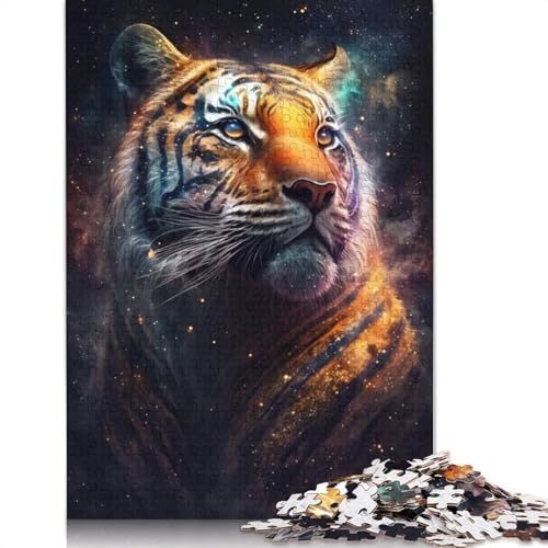 Das Cosmic Tiger Puzzle, schwierige Herausforderung, 100% recycelter Karton, Puzzle für Erwachsene, Teenager, 1000 Teile (75 x 50 cm) von TBDUEPS