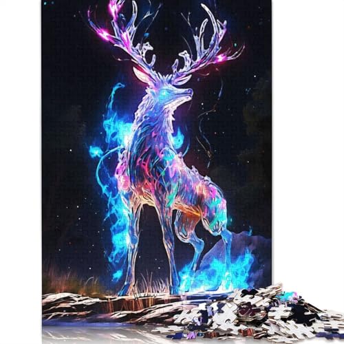 Deer Aura Puzzles 1000 Teile Schwer Puzzle Spielzeug Pädagogisches Spiel Impossible Herausforderungsspielzeug Für Erwachsene Und Kinder Ab 14 Jahren 1000pcs (75x50cm) von TBDUEPS