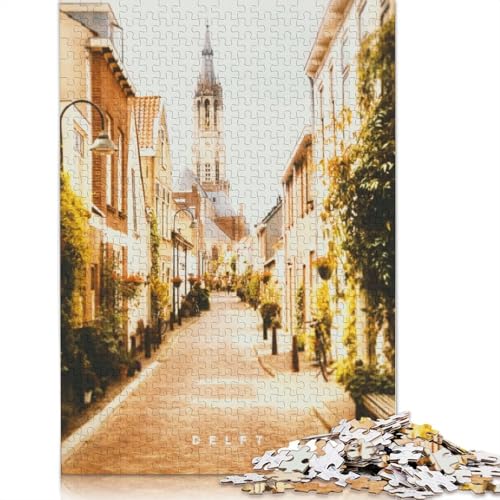 Delft-Puzzles 1500 Teile für Teenager-Geschenke, Holzpuzzle, Puzzle für Erwachsene, Familienspaß, Puzzles 1500 Teile (85 x 57 cm) von TBDUEPS
