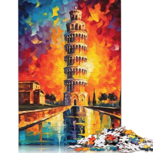 Der Turm von Pisa, Puzzle für Erwachsene, 1500 Teile, Holzpuzzle für Erwachsene und Jugendliche, Heimdekoration, Puzzlespielzeug, 1500 Teile (85 x 57 cm) von TBDUEPS