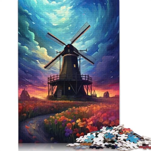 Die Schönheit Hollands, Puzzle für Erwachsene und Jugendliche, 1000 Teile, Puzzle für Erwachsene, Lernspiel, Herausforderungsspielzeug, 1000 Teile (75 x 50 cm) von TBDUEPS
