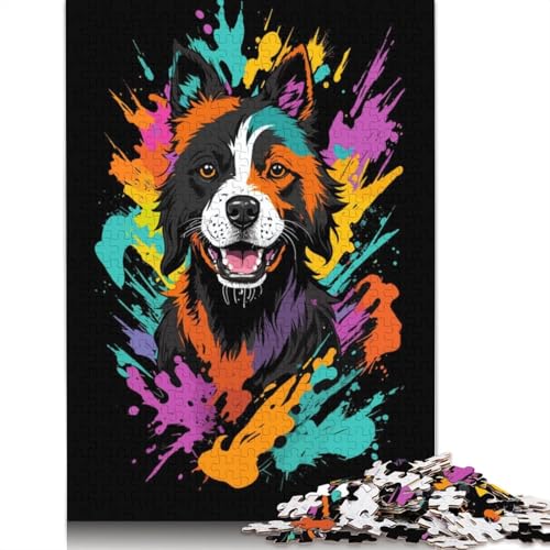 Dog Head Grafitti Art Puzzles 1000 Teile Schwer Puzzle Spielzeug Lernspiel Impossible Herausforderungsspielzeug Für Erwachsene Und Kinder Ab 12 Jahren 1000pcs (75x50cm) von TBDUEPS