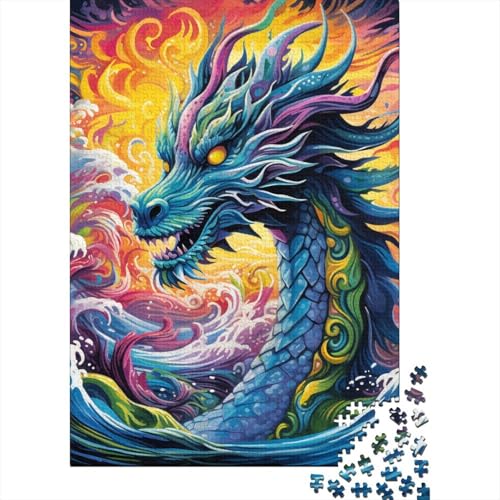 Drachenpuzzle-Spaß aus hochwertigem Karton, Puzzle für Jungen oder Mädchen, 70 x 50 cm, 1000 Teile von TBDUEPS