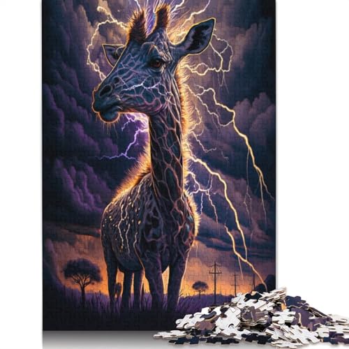 Dream Giraffe Puzzle, Familienspaß, rechteckiges Papierpuzzle für Jungen oder Mädchen, 1000 Teile (75 x 50 cm) von TBDUEPS
