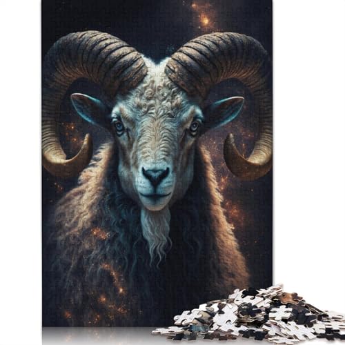 Dream Goat Puzzle, rechteckige Pappe, 100% recycelter Karton, Puzzle für Erwachsene, 1000 Teile (75 x 50 cm) von TBDUEPS
