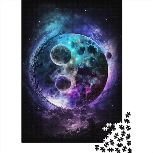 Dream Moon Puzzle Relax Challenge Spielzeug, rechteckiges Papierpuzzle für Jungen oder Mädchen, 300 Teile (40 x 28 cm) von TBDUEPS