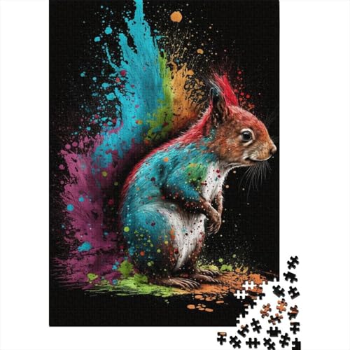 Eichhörnchen-Puzzle, buntes DIY-Spiel, Premium-Karton-Puzzle für Frauen und Männer, 300 Teile (40 x 28 cm) von TBDUEPS