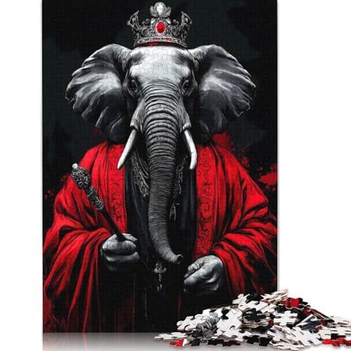 Elephant Warrior Puzzles 1000-teilige Schwer Puzzle Spielzeug Lernspiel Impossible Herausforderungsspielzeug Für Erwachsene Kinder 1000pcs (75x50cm) von TBDUEPS