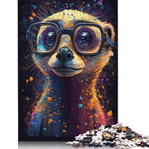 Erdmännchen mit Brille, Puzzle, kreative Spiele, 100% recycelter Karton, Puzzle für Erwachsene, 1000 Teile (75 x 50 cm) von TBDUEPS