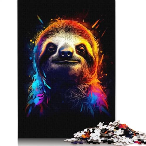 Erstaunliches Faultier-Puzzle mit 1000 Teilen für Erwachsene, Puzzle für die Familienzeit, Gehirn-Herausforderung, 1000 Teile (75 x 50 cm) von TBDUEPS