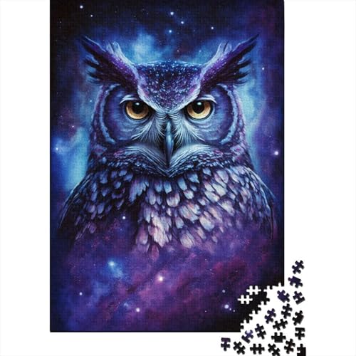 Eulen-Galaxie-Puzzle, Entspannungs-Herausforderung, Spielzeug, rechteckiges Papierpuzzle für Jungen oder Mädchen, 300 Teile (40 x 28 cm) von TBDUEPS