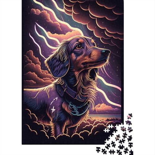 Fantasie-Dackel-Puzzle, DIY-Spiel, rechteckiges Papierpuzzle für Jungen oder Mädchen, Geburtstagsgeschenk, 300 Teile (40 x 28 cm) von TBDUEPS