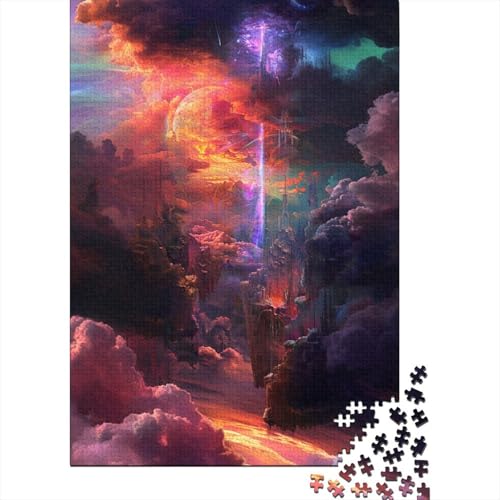 Fantasielandschaft 1000-teiliges Puzzle für Teenager, Geschenke, Holzpuzzle, Puzzle für Erwachsene, Lernspiele für Zuhause, DIY-Spielzeug, 1000 Teile (38 x 26 cm) von TBDUEPS