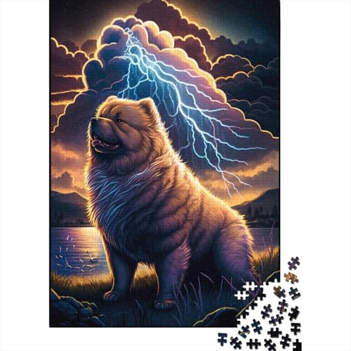 Fantasy Chow Chow Puzzle, schwieriges rechteckiges Puzzle aus Hartpapier für Erwachsene und Kinder, einzigartiges Geschenk, 300 Teile (40 x 28 cm) von TBDUEPS