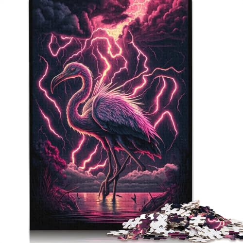 Fantasy Flamingo Puzzle Relax Challenge Spielzeug Papier Rechteckiges Puzzle für Jungen oder Mädchen 1000 Teile (75x50cm) von TBDUEPS