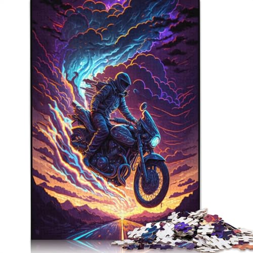 Fantasy-Motorrad-Puzzle, einzigartige Heimdekoration, 100% recycelter Karton, Puzzle für Erwachsene, 1000 Teile (75 x 50 cm) von TBDUEPS