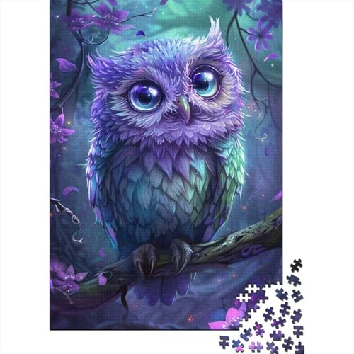 Fantasy Owl 1000-teiliges Puzzle für Teenager, Geschenke, Holzpuzzle, Puzzle für Erwachsene, Lernspiele für Zuhause, DIY-Spielzeug, 1000 Teile (38 x 26 cm) von TBDUEPS
