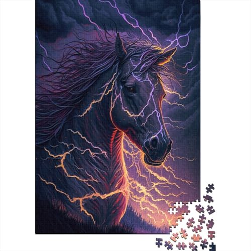 Fantasy-Pferde-Puzzle-Spielzeug, Lernspiel, Premium-Karton-Puzzle für Erwachsene und Kinder, 300 Teile (40 x 28 cm) von TBDUEPS