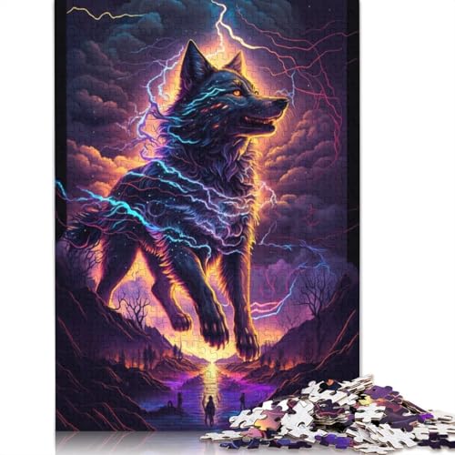 Fantasy-Wolf-Puzzle, einzigartige Heimdekoration, 100% recycelter Karton, Puzzle für Jungen oder Mädchen, 1000 Teile (75 x 50 cm) von TBDUEPS