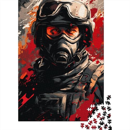 Farbige Spezialeinheiten-Puzzles für Erwachsene, 1000-teiliges Puzzle für Teenager, Lernspiel, Herausforderung, Spielzeug, 1000 Stück (38 x 26 cm) von TBDUEPS