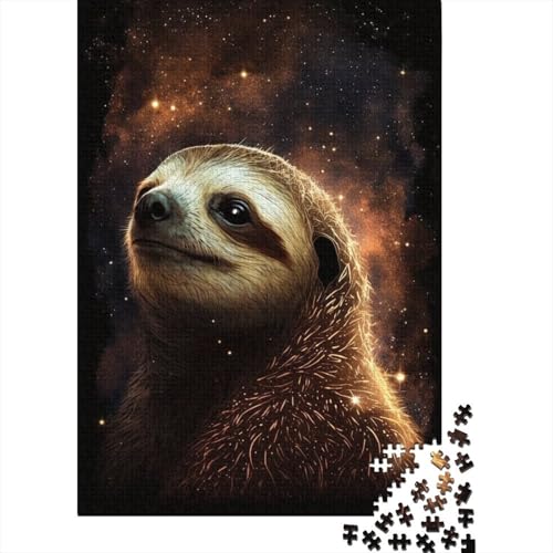 Faultier-Puzzle, schwierige Herausforderung, 100% recycelter Karton, Puzzle für Kinder und Erwachsene ab 12 Jahren, 300 Teile (40 x 28 cm) von TBDUEPS