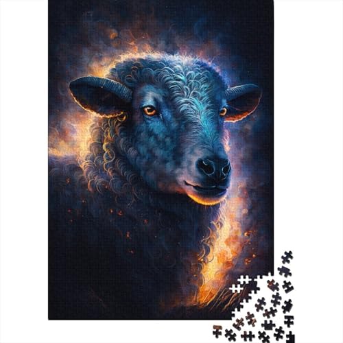 Feuerschaf-Puzzle, schwierige Herausforderung, 100% recycelter Karton, Puzzle für Frauen und Männer, 300 Teile (40 x 28 cm) von TBDUEPS