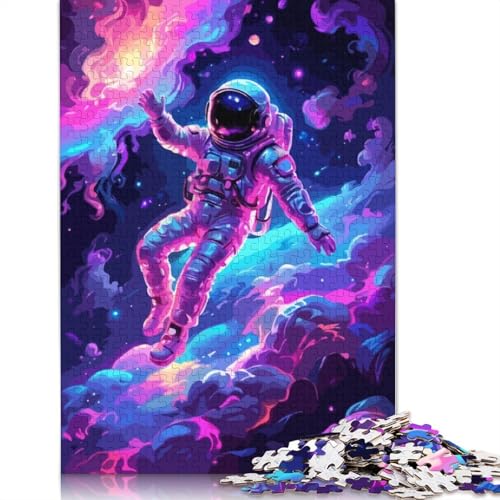 Floating Astronsut Puzzles 1000 Teile Schwer Puzzle Spielzeug Pädagogisches Spiel Impossible Herausforderung Spielzeug Für Erwachsene Und Kinder in Bewährter 1000pcs (38x26cm) von TBDUEPS