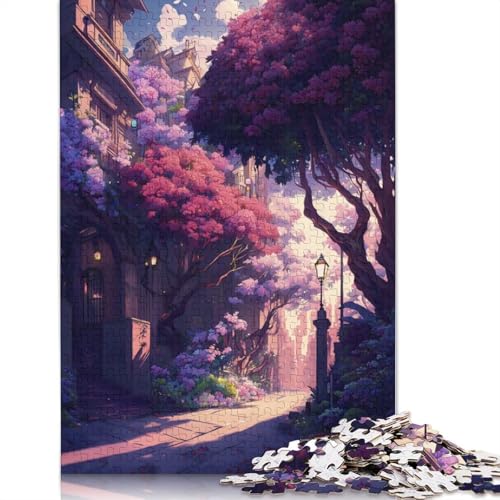 Floral City Puzzles 1000 Teile Holzpuzzles Puzzle für Erwachsene und Jugendliche für Erwachsene und Jugendliche ab 12 Jahren 1000 Teile (75 x 50 cm) von TBDUEPS