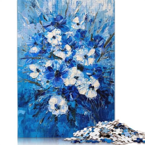 Floral Cornflower Painting Puzzle 1000-teilige Schwer Puzzle Spielzeug Lernspiel Impossible Herausforderung Spielzeug Für Erwachsene Und Kinder in Bewährter 1000pcs (75x50cm) von TBDUEPS