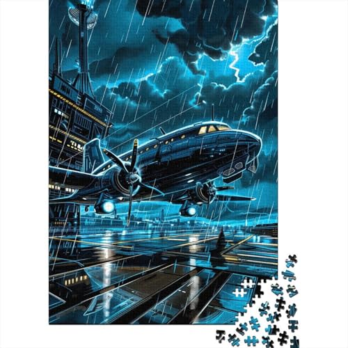 Flugzeuge unter Blitzen, Puzzle für Erwachsene, 1000 Teile, Puzzle für Teenager ab 12 Jahren, 1000 Teile (38 x 26 cm) von TBDUEPS