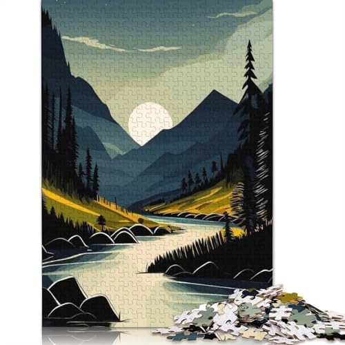 Forest Vector Puzzle 1000 Teile Schwer Puzzle Spielzeug Lernspiel Impossible Herausforderungsspielzeug Für Erwachsene Und Kinder Ab 14 Jahren 1000pcs (75x50cm) von TBDUEPS