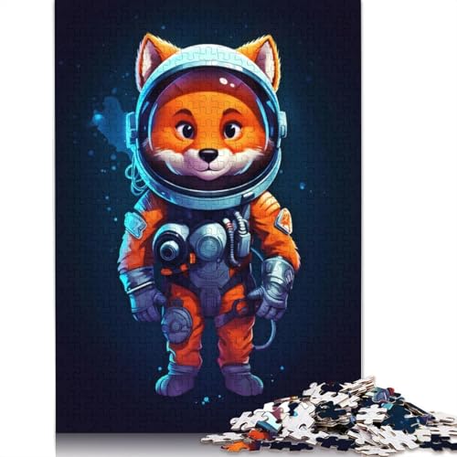 Fox Astronaut Puzzle 1000 Teile Schwer Puzzle Spielzeug Pädagogisches Spiel Impossible Herausforderungsspielzeug Für Erwachsene Kinder 1000pcs (75x50cm) von TBDUEPS