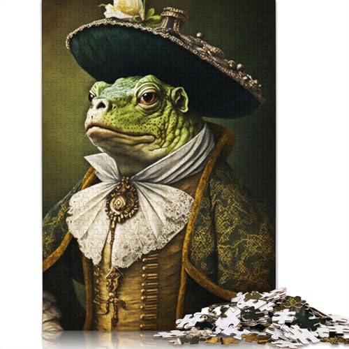 Frog Aristocrat Puzzles 1000 Teile Schwer Puzzle Spielzeug Lernspiel Impossible Herausforderung Spielzeug Für Erwachsene Und Kinder in Bewährter 1000pcs (75x50cm) von TBDUEPS