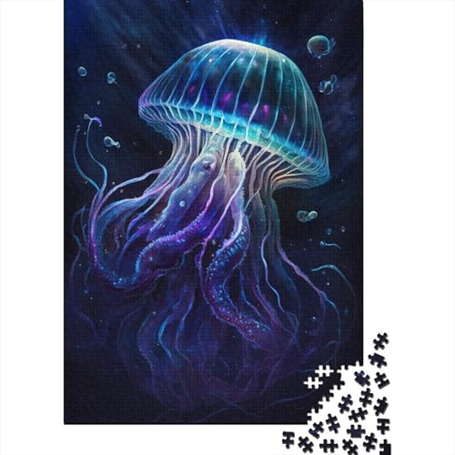 Galaxien-Qualle-Puzzle, einzigartige Heimdekoration, Premium-Karton-Puzzle für Erwachsene und Teenager, einzigartiges Geschenk, 300 Teile (40 x 28 cm) von TBDUEPS