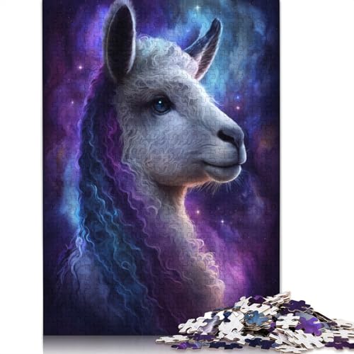 Galaxy Animal Alpaca Puzzle DIY Spiel Papier Rechteckiges Puzzle für Jungen oder Mädchen Geburtstagsgeschenk 1000 Teile (75x50cm) von TBDUEPS