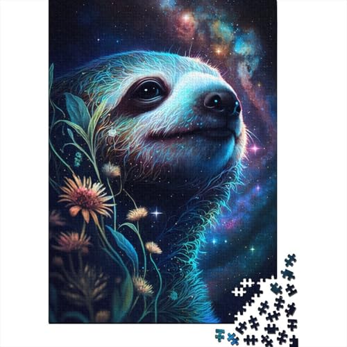 Galaxy Animal Faultier-Puzzle, 100% recycelter Karton, 100% recycelter Karton, Puzzle für Jungen oder Mädchen, 300 Teile (40 x 28 cm) von TBDUEPS
