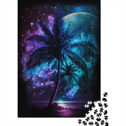 Galaxy Art Beach Puzzle, herausfordernd und knifflig, Premium-Karton-Puzzle für Erwachsene, Teenager, 300 Teile (40 x 28 cm) von TBDUEPS
