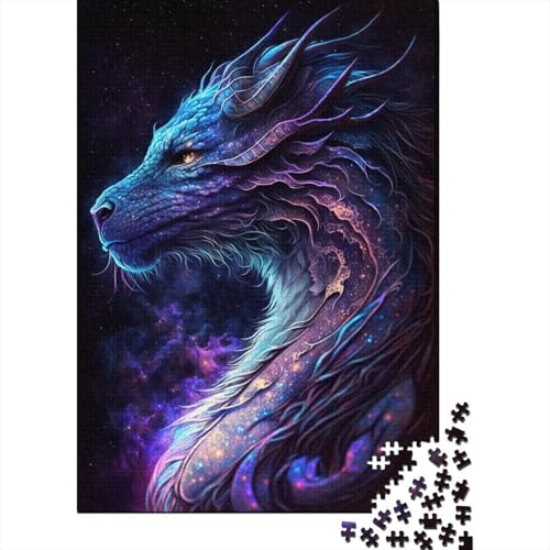 Galaxy Art Chinesisches Drachenpuzzle, DIY-Spiel, rechteckiges Papierpuzzle für Jungen oder Mädchen, Geburtstagsgeschenk, 300 Teile (40 x 28 cm) von TBDUEPS