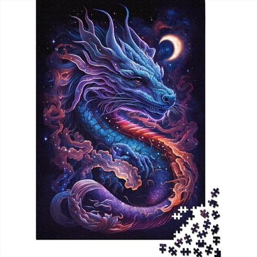Galaxy Art Chinesisches Drachenpuzzle, Familienspaß, rechteckiges Papierpuzzle für Jungen oder Mädchen, 300 Teile (40 x 28 cm) von TBDUEPS