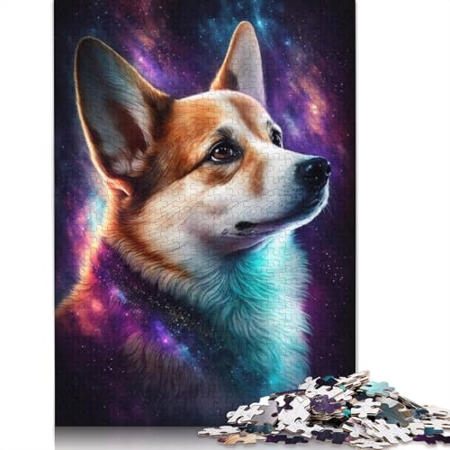 Galaxy Art Corgi Puzzle-Spielzeug, Lernspiel, Premium-Karton-Puzzle für Erwachsene und Kinder, 1000 Teile (75 x 50 cm) von TBDUEPS