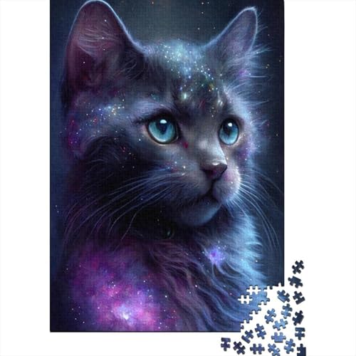Galaxy Art Katzen-Puzzle für Erwachsene, 1000 Teile, Puzzles für Erwachsene und Teenager ab 12 Jahren, 1000 Teile (38 x 26 cm) von TBDUEPS