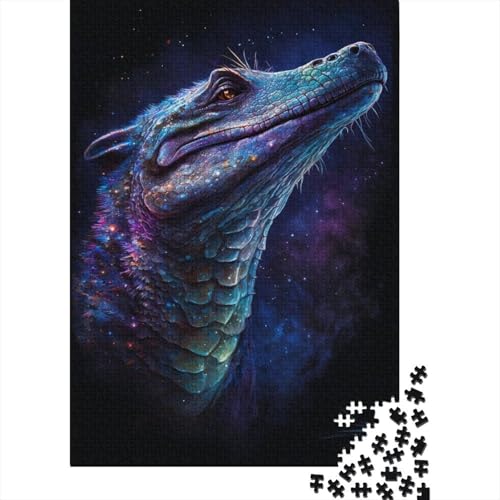 Galaxy Art Krokodil-Puzzle, Entspannungs-Herausforderung, Spielzeug, rechteckiges Papierpuzzle für Jungen oder Mädchen, 300 Teile (40 x 28 cm) von TBDUEPS