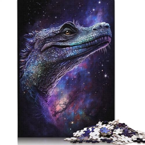 Galaxy Art Krokodil-Puzzle, einzigartige Heimdekoration, rechteckiges Papierpuzzle für Erwachsene und Teenager, 1000 Teile (75 x 50 cm) von TBDUEPS