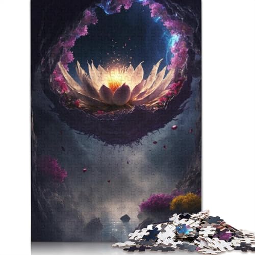 Galaxy Art Lotus 1000-teiliges Puzzle für Teenager, Geschenke, Holzpuzzle, Puzzle für Erwachsene, Lernspiele für Zuhause, DIY-Spielzeug, 1000 Teile (75 x 50 cm) von TBDUEPS