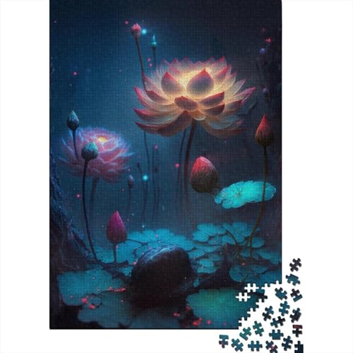 Galaxy Art Lotus-Puzzle für Erwachsene und Jugendliche, 1000 Teile, Holzpuzzle für Erwachsene, Puzzles für Jugendliche ab 12 Jahren, (38 x 26 cm) von TBDUEPS