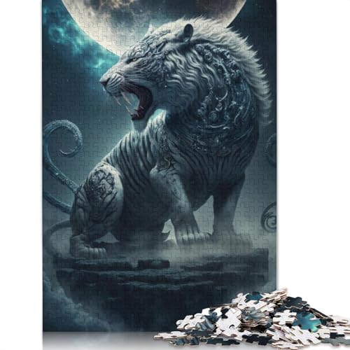 Galaxy Art Wolf 1000-teiliges Holzpuzzle für Erwachsene, Puzzle, Lernspiel, Herausforderungsspielzeug, 1000 Teile (75 x 50 cm) von TBDUEPS
