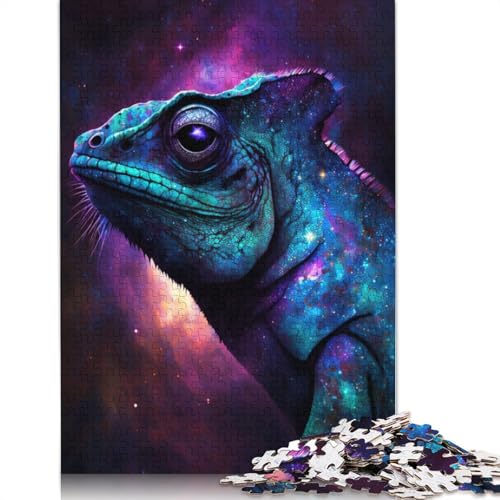 Galaxy Chamäleon-Puzzle, Lernspiele, Familienaktivitäten, Premium-Karton-Puzzle für Frauen und Männer, 1000 Teile (75 x 50 cm) von TBDUEPS