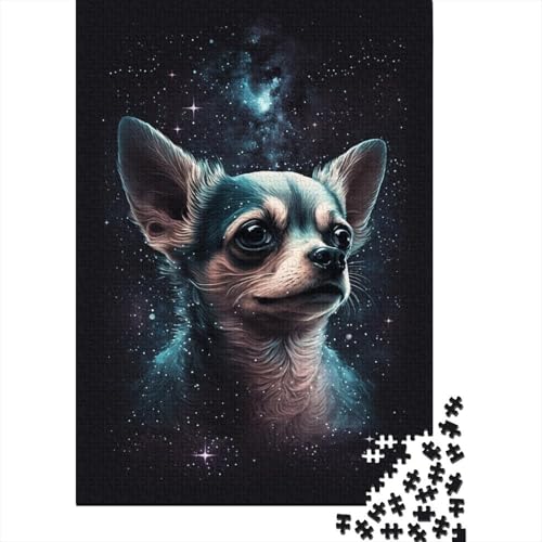 Galaxy Chihuahua Puzzle, präzises ineinandergreifendes Papier-Rechteckpuzzle für Erwachsene und Kinder, einzigartiges Geschenk, 300 Teile (40 x 28 cm) von TBDUEPS