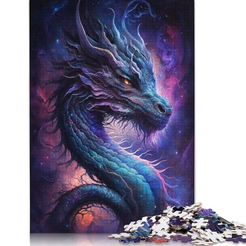 Galaxy Chinese Dragon Puzzle DIY-Spiel Premium-Karton-Puzzle für Frauen und Männer, 1000 Teile (75 x 50 cm) von TBDUEPS